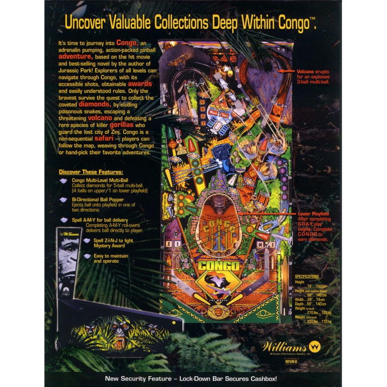 congo pinball machine by williams congo pinball machine by williams