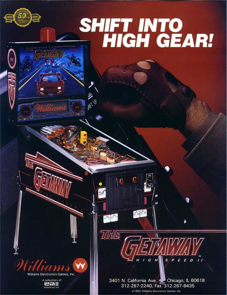getaway: high speed 2 pinball machine by williams getaway: high speed 2 pinball machine by williams
