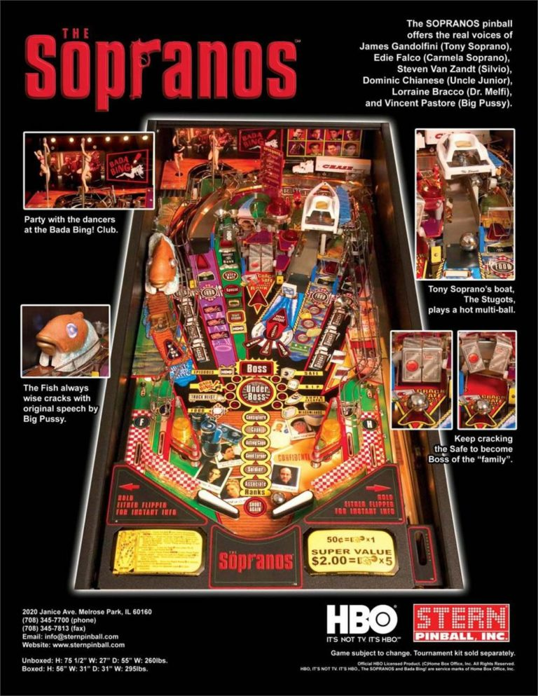 sopranos pinball machine by stern sopranos pinball machine by stern