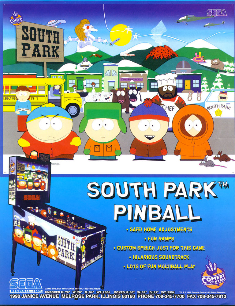 south park pinball machine by sega south park pinball machine by sega