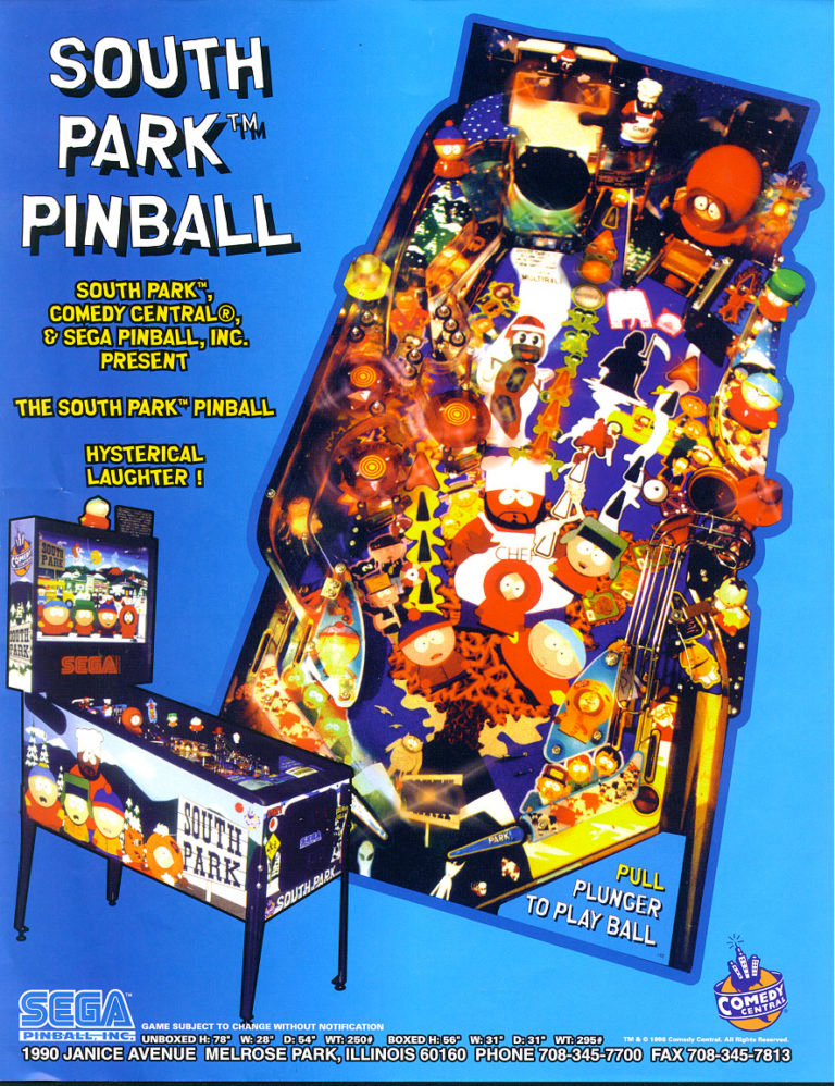 south park pinball machine by sega south park pinball machine by sega