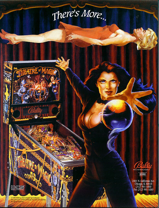 theatre of magic pinball machine by bally theatre of magic pinball machine by bally